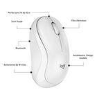 Logitech - M240 Silent Souris sans fil - Blanc cassé-Le plastique de la souris d’ordinateur M240 Silent inclut du recyclé certifié postconsommation (48 % Graphite et 37 % Blanc cassé et Rose (7)).
