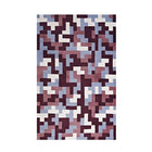 Modway - Andela Mosaïque de blocs imbriqués Tapis de comédie 8 pi l x 10 pi L - Rouge multicolore et bleu clair-Tapis en mosaïque en blocs imbriqués
