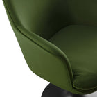Modway - Lippa Salle à manger pivotante Performance Velvet Fauteuil - Vert mousse noire-9