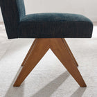 Modway - Lyra Tissu Fauteuil d’appoint de la salle à manger Ensemble de 2 - Azure Fabric-Rembourrage en mousse dense