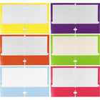 JAM Paper - Chemises scolaires plastifiées à deux pochettes - brillantes et perforées à 3 trous - couleurs tendance assorties - Paquet de 6-Nos chemises de présentation à deux poches de haute qualité ont une finition brillante classique, sont dotées de perforations à 3 trous permettant de les placer dans des classeurs et disposent d'une fente pour carte de visite sur le côté gauche.
