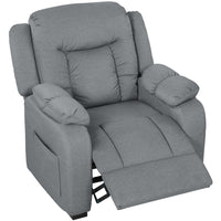 HOMCOM - Fauteuil de massage inclinable avec moteur silencieux - gris-Huit points de massage apaisent le dos, la taille, les cuisses et les jambes avec des minuteries personnalisables 