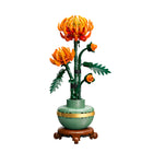 LEGO - Botanicals Icons Chrysanthème - 278 pièces-Plante de chrysanthème dans un pot vert pastel et doré avec un socle effet bois