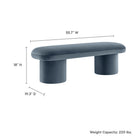 Modway - Orla Performance Velvet Banc - Cadet Blue-Siège en mousse dense
