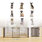 PawHut - Parc pour chiens d’intérieur pour petits et moyens chiens avec porte - noir-Couleur : Noir 