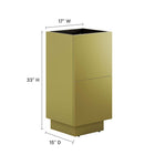 Modway - Quantum 18" Armoire de toilette de salle de bain (lavabo non inclus) - Or-Tiroir à glissement complet