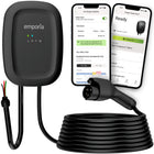 Emporia - Chargeur de niveau 2 classique pour véhicules électriques 48 A avec câble de 7,3 m (24 pi) - J1772 - Câblé - Noir-Prend en charge installation câblée avec configuration préinstallée pour jusqu à 48A, installation professionnelle recommandée pour assurer sécurité performance et fiabilité à long terme