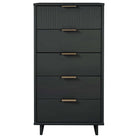 Manhattan Comfort - Granville commode moderne haute et étroite 23,62" - gris foncé-Moderne-contemporain avec une touche de glamour - commode haute et étroite pour chambre
