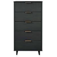 Manhattan Comfort - Granville commode moderne haute et étroite 23,62" - gris foncé-Moderne-contemporain avec une touche de glamour - commode haute et étroite pour chambre