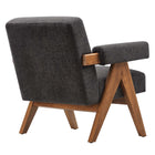 Modway - Lyra Tissu Fauteuil - Tissu gris foncé - Ensemble de 2-Pieds non marqués