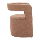 Zuo - Atria Fauteuil d’appoint avec ottoman - Brun fauve-Dimensions: 21,7 po L x 25,2 po L x 28,9 po H