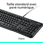 Logitech - Clavier et souris, MK120-Compatible Windows et Linux