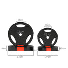 Soozier - Disques de poids, lot de 4, 2 x 22 lb + 2 x 11 lb-Trois poignées offrent des options d’entraînement sans barre