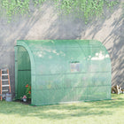 Outsunny - Serre adossée murale à entrée directe-Conçu pour être placé contre votre maison, garage, grange ou abri  
