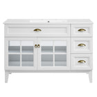 Modway - Isle 48" Armoire à coiffeuse de salle de bain - Blanc blanc-8