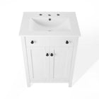Modway - Nantucket 24" Vanette de salle de bain - Blanc blanc-9