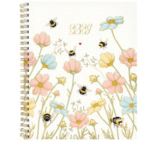 Mead - Agenda Abeille scolaire hebdomadaire/mensuel 2026-2027 couverture rigide - 11 po H x 9 po l - Multicolore - bilingue-15 mois : juillet 2026 à septembre 2027 + 3 pages mensuelles de octobre, novembre et décembre