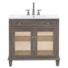 Modway - Lilo 36" Vanette de salle de bain - Gris blanc-Vanette de salle de bain tropicale