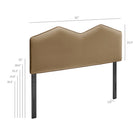 Modway - Cosette Performance Velvet Tête de lit King Size in Taupe-Cadre en mélange de bois