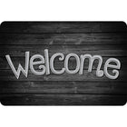 Ashley Productions - The Original Fun Mat - Tapis de Bienvenue - 15 -5" x 23 -5" - Bois Noir de Bienvenue-Mesure et design : Le tapis de bienvenue en bois noir mesure 15,5 po x 23,5 po.