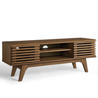 Modway - Render Console multimédia 46 po Meuble TV, Noyer-Meuble téléviseur moderne du milieu du siècle