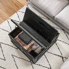 HOMCOM - Table basse avec rangement caché à plateau relevable - noir-Fabriqué en panneau de particules solide et cadre MDF avec revêtement en mélamine pour une utilisation quotidienne