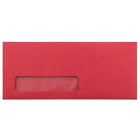 JAM Paper Enveloppes fenêtres no 10, 4 1/8 x 9 1/2 po, rouge recyclé Brite Hue, 1000/paquet-Enveloppes de papier rouge