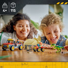LEGO - Jurassic World Le camion de transport du jeune T. rex-L’ensemble comprend un jeune T. Rex, une cage, un camion de transport, un VTT et des accessoires