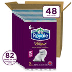Royale - Mouchoirs Velour à 3 épaisseurs - 82 mouchoirs/boîte - Paquet de 48-Les produits de papier Royale sont carboneutres. Avec les produits de papier Royale, vous pouvez vous soucier de l’environnement sans compromettre votre souci de la qualité