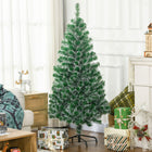 HOMCOM - Arbre de Noël artificiel 6' avec branches réalistes - Vert-Les branches sont dans un style d'arbre réaliste et sans trop de forme 