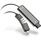 HP - Adaptateur USB vers QD Poly DA75-Répondez aux appels téléphoniques depuis n'importe quel PC, quel que soit le type de port USB dont vous disposez. Connecteurs USB-A et USB Type-C intégrés sur le même câble.