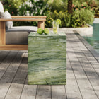 Modway - Jordana Square Plinth Intérieur - Terrasse extérieure Béton Table d’appoint - Marbre Vert-Construction du socle