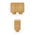 Modway - Lumo 2 portes Bois Armoire d’accent - Chêne-Rangement dissimulé à deux portes