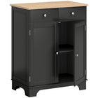 HOMCOM - Buffet 26,8 po L avec rangement - noir-Un espace de rangement généreux garde votre maison organisée et propre 