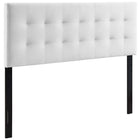 Modway - Lily Biscuit Touffé Performance Velvet Tête de lit complète, Blanc-Tête de lit moderne luxueuse