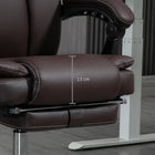 Vinsetto - Fauteuil de bureau exécutif à vibration et massage - marron foncé-Hauteur du siège réglable 