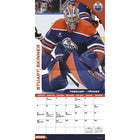 DateWorks - 2026 Calendrier Mural 16 Mois - 12 po x 12 po - Edmonton Oilers - Bilingue -Des Sports