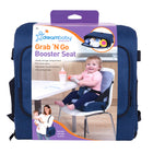 Dreambaby - Siège d'appoint Grab 'N Go - Bleu marine-Compartiment de rangement pratique – parfait pour les biberons, les couches, les lingettes, les sachets de nourriture et bien plus encore !