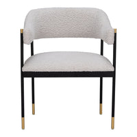 Zuo - Zadar Chaise de salle à manger - Gris brume-Soutien confortable des accoudoirs