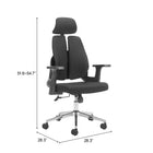Zuo - Genric Chaise de bureau - Noir-7