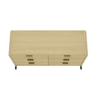 Manhattan Comfort - Grace commode double moderne 60" - chêne naturel et or-20 po L x 60 po l x 33 po H