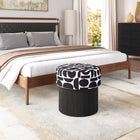 Zuo - Boto Pouf de rangement - Noir/Blanc-Dimensions: 19,5 po L x 19,5 po L x 18,3 po H