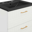Modway - Daybreak 24" Vanette de salle de bain - Blanc Noir-Assemblée requise