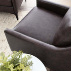 Modway - Corland Cuir Fauteuil - Brown-Pieds métalliques revêtus de poudre