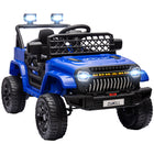 Qaba - Voiture camion pour enfants 12V avec télécommande, portes ouvrables - bleu-Le UTV pour enfants 12V est équipé de deux moteurs, offrant 60 minutes d’autonomie