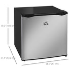 HOMCOM - congélateur mini compact avec température réglable - 1,1 pi3 - argent-Le dégivrage manuel garantit un nettoyage sans souci