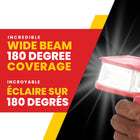 Bell+Howell - Lampe de poche à faisceau large - Rouge-Fabriqué avec 24 LED super lumineuses