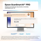 Epson - Scanneur de reçus et documents couleur recto verso sans fil RapidReceipt RR-620W-Technologie Epson ScanSmart AI PRO - extraction et conversion intelligentes des reçus et des documents numérisés en données intelligentes exploitables par l’IA, optimisées pour une utilisation par les plus récentes applications d’IA
