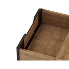 Manhattan Comfort - Rockefeller Table de Nuit 2 Tiroirs 20,08" Style Mid-Century Modern - Naturel et Gris Texturé - Lot de 2-Parfait pour le rangement ou l’exposition d’objets