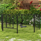 PawHut - Parc pour Chiens Robust 8 Panneaux avec Porte pour Chiens de Taille Moyenne - 31,5 po H-Fabriqué en tubes et fils d’acier pour plus de stabilité